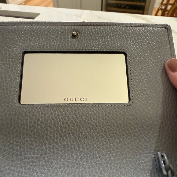 Gucci Charcoal Leather Wallet with Chain - Picture 4 of 16